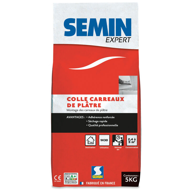 Semin - Colla Gesso per Piastrelle, 5 kg