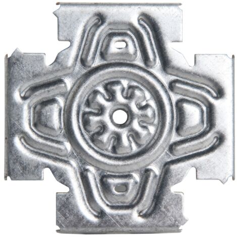 Semin – Croix Solutions – Système de fixation pour trappes de visite en ossature métallique – Acier galvanisé – Lot de 4 pièces – Charge 40 kg