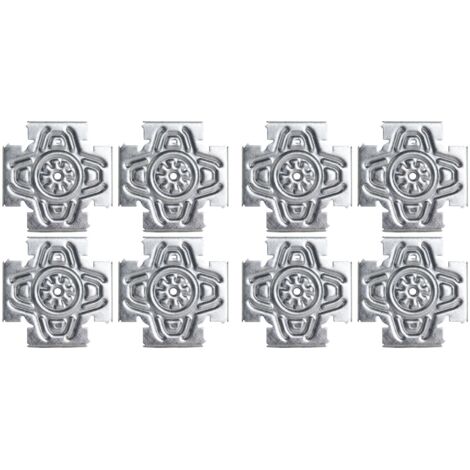 Semin – Lot de 2 croix solutions pour ossature métallique – Fixation trappes de visite, fenêtres, portes – Acier résistant pour pièces humides