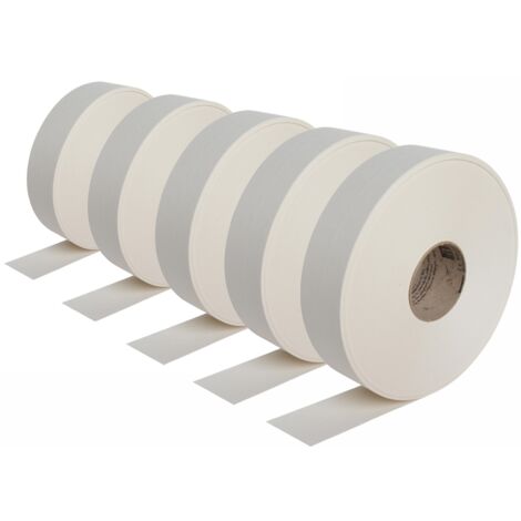 Semin – Lot de 5 bandes joint US papier – Longueur 150 m – Pour plaques de plâtre – Application avec enduit – Finition invisible