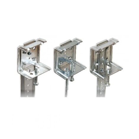 Semin – Suspente hourdis 3 en 1 – Boîte de 50 pcs – Acier zingué – Fixation pour plafonds en plaque de plâtre