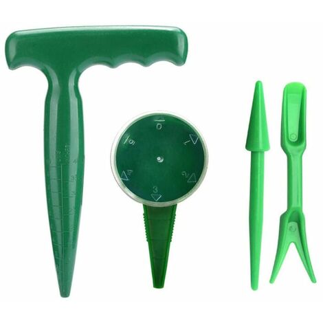 Seminatrice per attrezzi da giardino 4 pezzi Seminatrice facile da usare Mini attrezzi da giardinaggio per semina a mano Allentamento Kit di attrezzi per fioriera per scavo Seminatrice Attrezzi da gia
