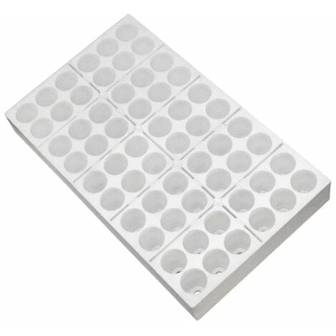 Seminiera 60 fori - Tondi - Sezionabile - 6 x 10 - polistirolo bianco