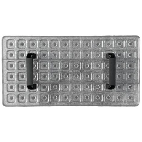 Semoir à 72 trous- bêche à sol en plastique transparent- pour un semis uniforme- semoir et entretoise à haut rendement avec poignée- adapté aux plates-bandes de jardin.