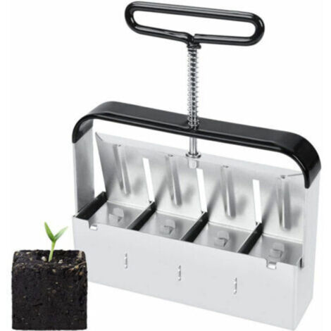 Semoir,Presse Motte pour Semis, Outil De Blocage de Sol, pour Serre de Jardin Bloqueur de Sol pour Plantules, Boutures, Serres, Semoir À Graines