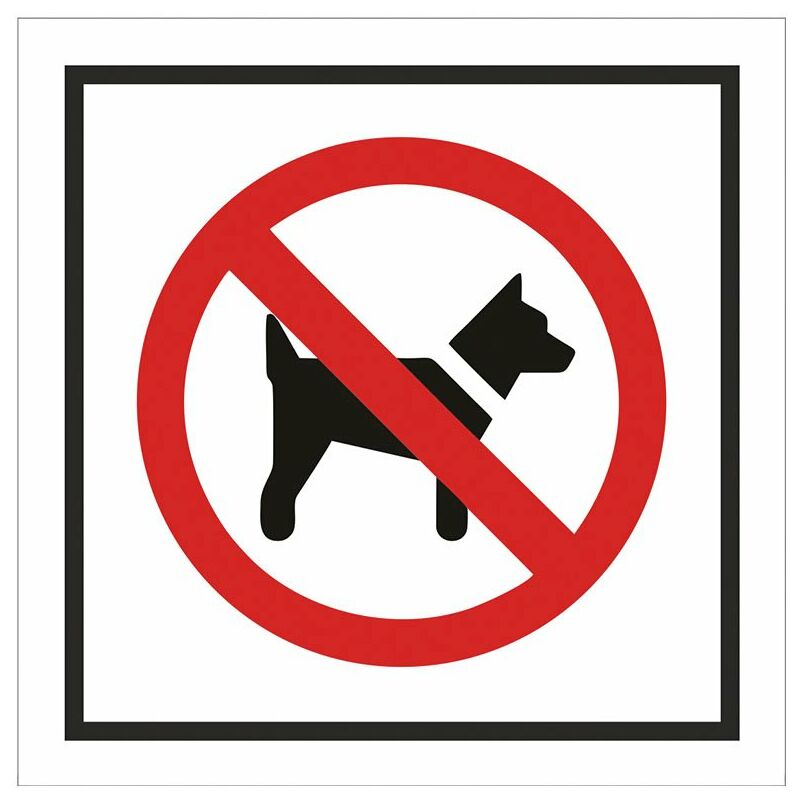 

Señal 100X100 Adhesiva Perros No