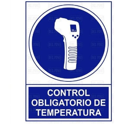 señal 1609 plástico 345x245 ''control obligatorio de temperatura''