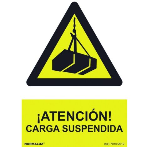 Señal 210x300mm pvc atenciÓn, carga suspendida rd30005