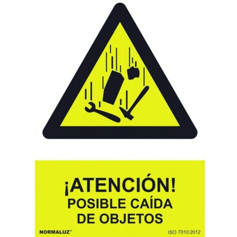 Señal 210x300mm pvc atenciÓn, posible caÍda objetos rd30009