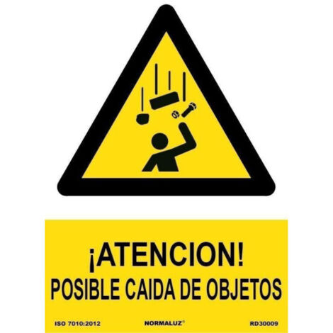Señal 210X300Mm Pvc Atencion, Posible Caida Objetos Rd30009