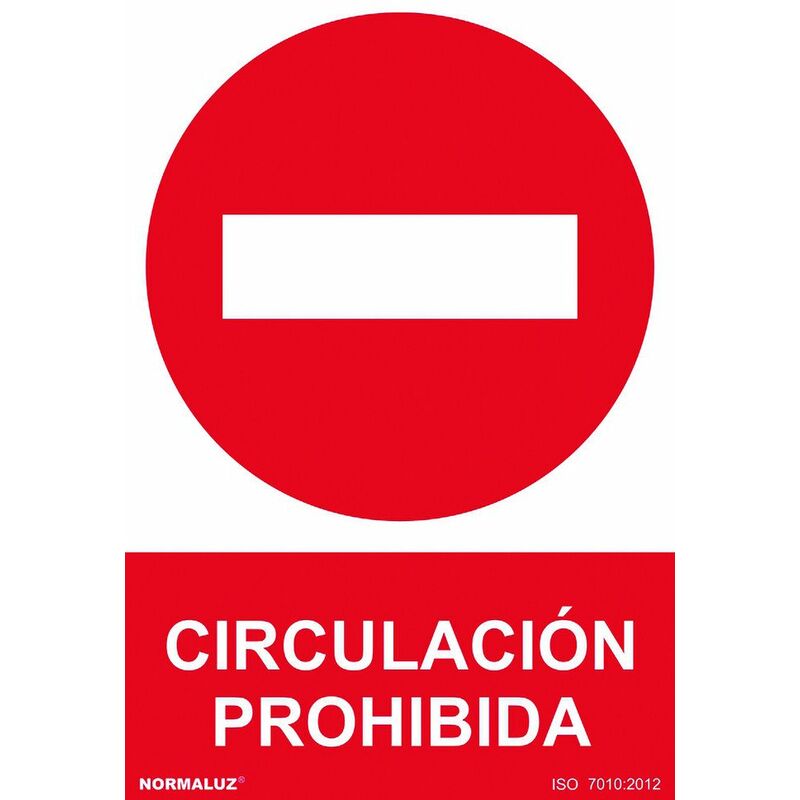 

Normaluz - Señal 210x300mm Pvc Circulación Prohibida Rd40060