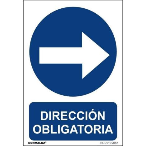 Señal 210x300mm pvc direcciÓn obligatoria derecha rd20029