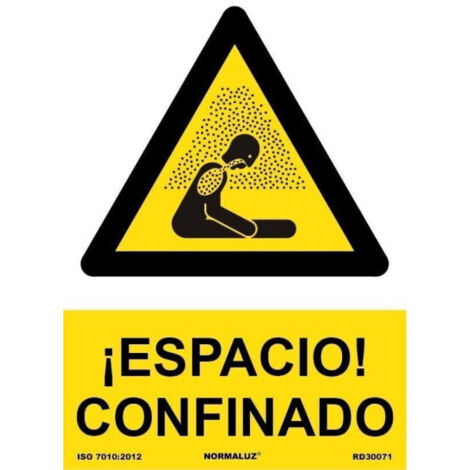 Señal 210x300mm pvc espacio confinado rd30071
