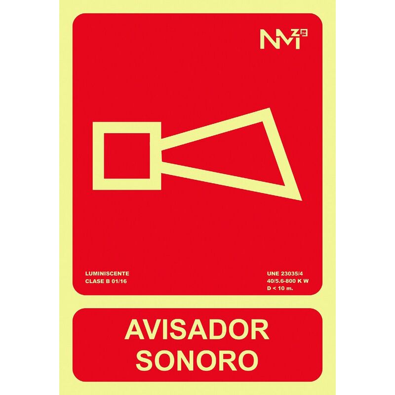 

Señal 210x300mm Pvc Lumi Avisador Sonoro Rd00121