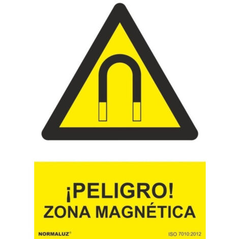 Señal 210X300Mm Pvc Peligro, Zona Magnetica Rd30032