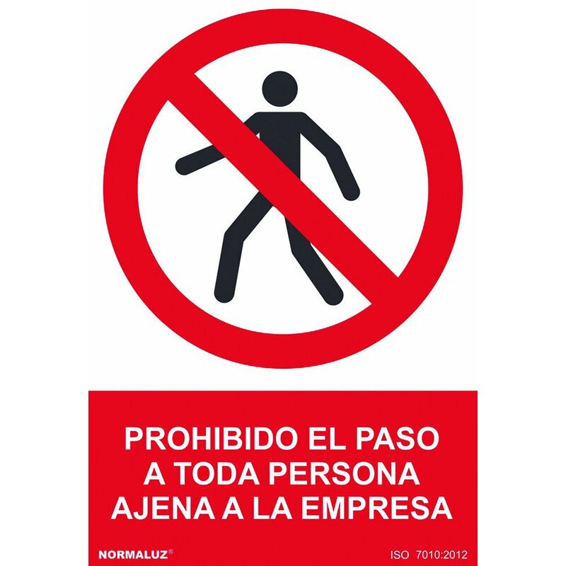 

Señal 210x300mm Pvc Prohib. Paso Perso Ajena Empresa Rd40019