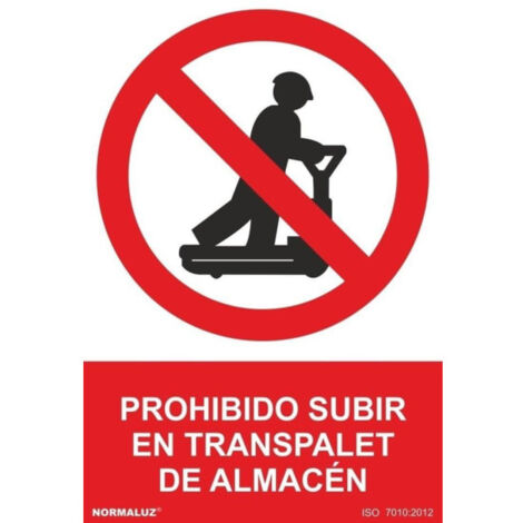 Señal 210X300Mm Pvc Prohibido Trepar A Racks Rd40049