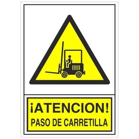señal 325 plast.420x297''paso carretilla'' ­atencion paso carretilla