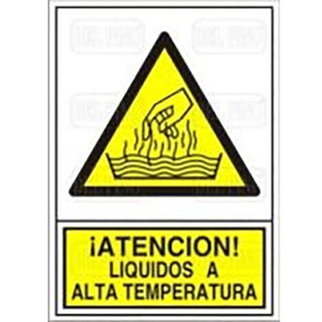 señal 360 adhesiva 148x105 ''liq.alt.temp ­atencion liquidos a alta temperatura