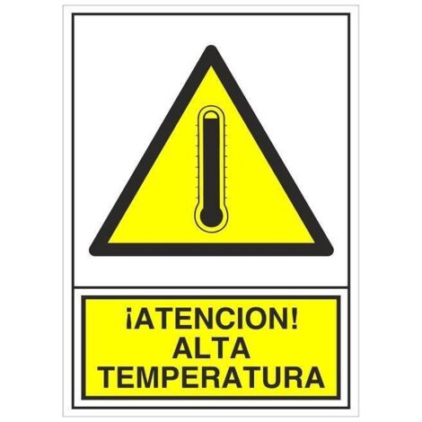 señal 376 plast.295x210''atenc.alta/temp'' atencion alta temperatura