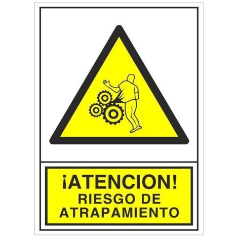 señal 399 plast.295x210''r.atrapamiento'' ­atencion riesgo de atrapamiento