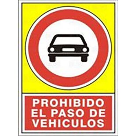 señal 497 plast.420x297 ''pr.paso vehic.'' prohibido el paso de vehiculos