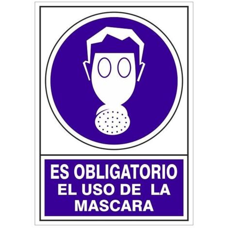 señal 606 adhesiva 148x105''ob.uso masc'' es obligatorio el uso de mascarilla