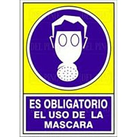 señal 606 plast.420x297 ''obli.uso masc.'' es obligatorio el uso de la mascara