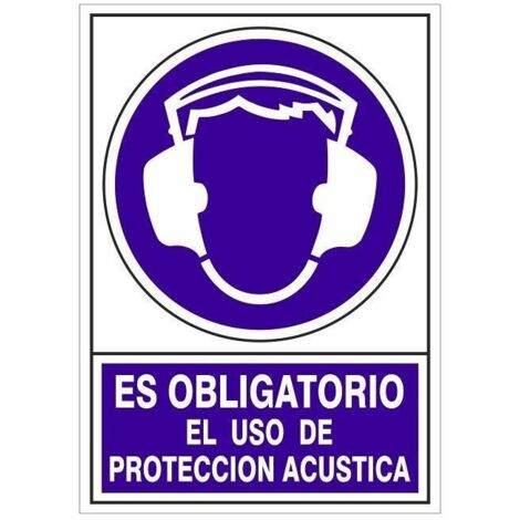 señal 607 plast.295x210''obl.uso p/acust'' es obligatorio uso proteccion acustica