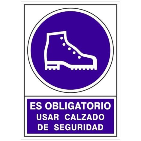 señal 633 adhesiva 148x105''ob.calz.seg.'' es obligatorio usar calzado de seguridad