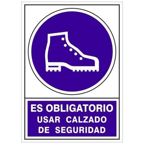 señal 633 plast.295x210''obl.calzado.seg'' es obligatorio usar calzado de seguridad