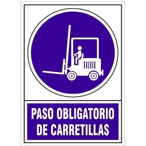 señal 657 plas.295x210''paso.obl.carret.'' paso obligatorio de carretillas