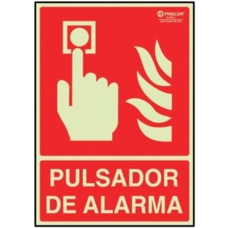 señal 7005 plast.297x210''pul.alarma'' lum pulsador de alarma