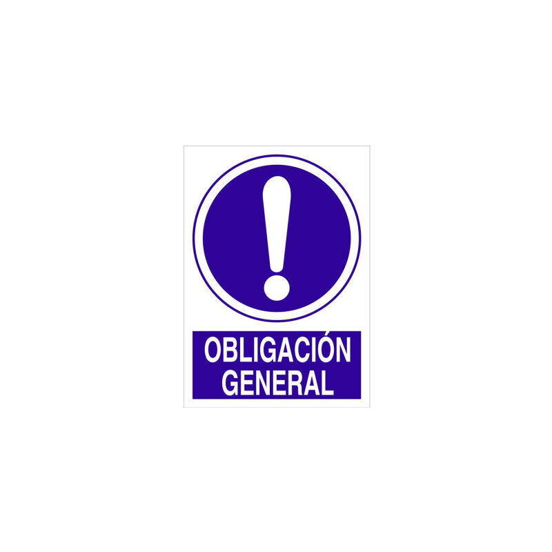 

Señal obligación pictorama y texto - Obligación general | Adhesivo - 210x148 mm