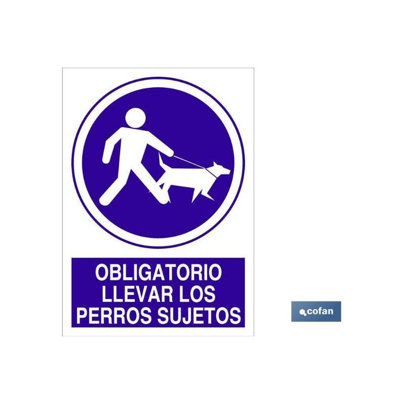 

PLIMPO señal adhesiva 297x210mm obligatorio llevar los perros sujetos