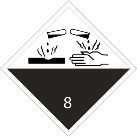 Señal adhesiva para materias peligrosas 100x100mm