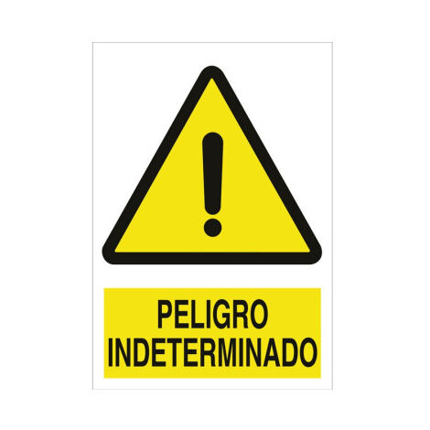 Señal adhesiva Peligro indeterminado en poliestireno para advertencia general                                                   Poliestireno       420X297 mm