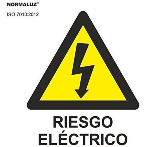 Señal adhesiva Riesgo Electrico 5x5cm  Amarillo
