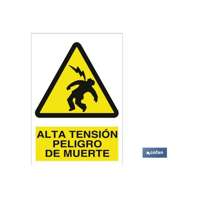 

PLIMPO señal adhesivo 148x105 mm. alta tensión peligro de muerte