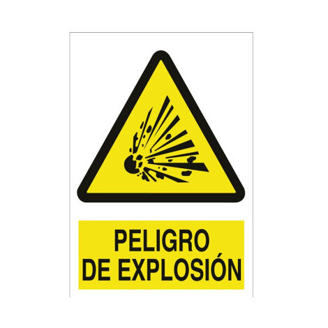 Señal advertencia Peligro de explosión                                                   Poliestireno       420X297 mm