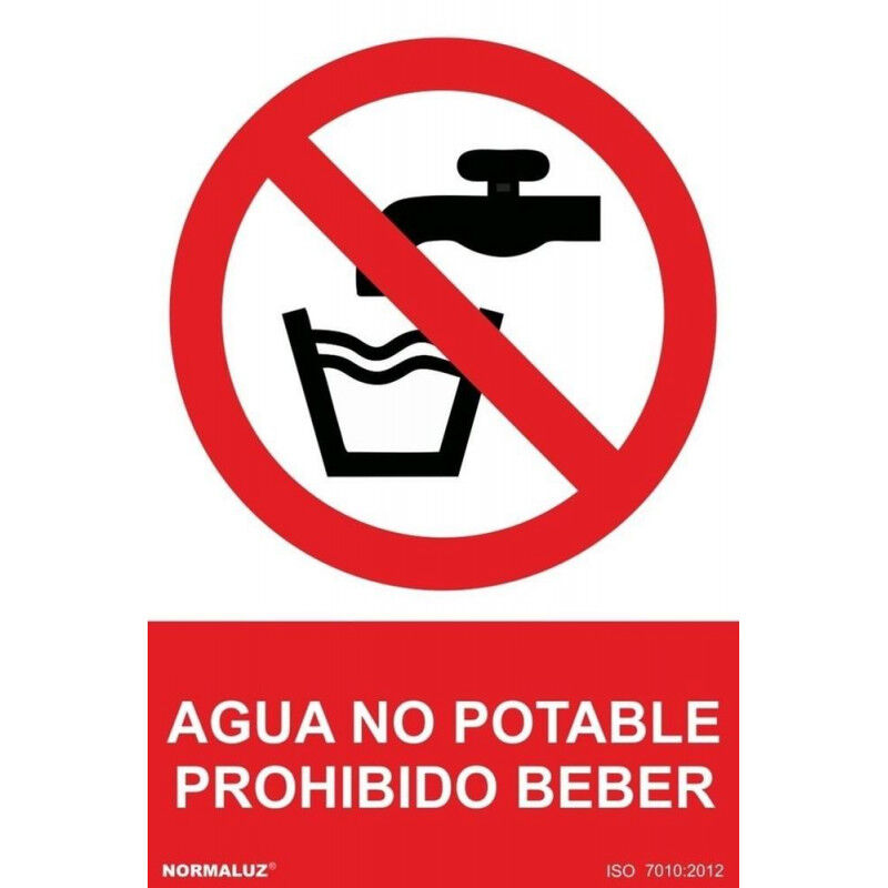 

Señal Agua No Potable Prohibido Beber Con Tintas UV | 200 x 300 mm - ADHESIVOS DE VINILO