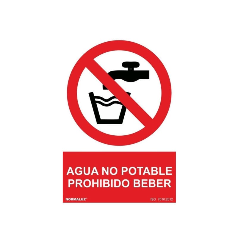 

Señal Agua No Potable Prohibido Beber Con Tintas UV | ADHESIVOS DE VINILO - 150 x 200 mm