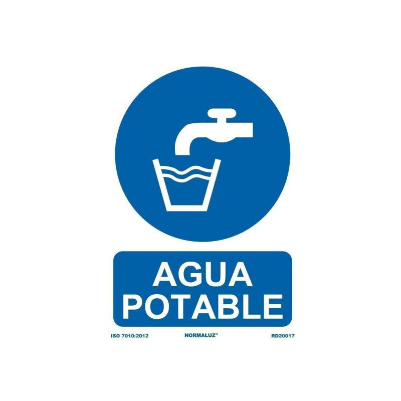 

Señal Agua Potable Con Tintas UV | ALUMINIO 0'5 mm - 300 x 400 mm