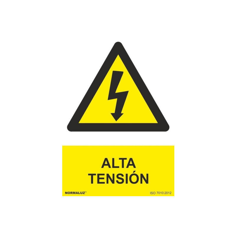 

Señal Alta Tensión Con Tintas UV | 210 x 300 mm - PVC GLASSPACK 0'7 mm
