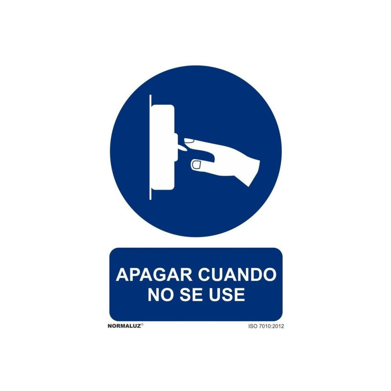 

Señal Apagar Cuando No Se Use Con Tintas UV | 200 x 300 mm - ADHESIVOS DE VINILO