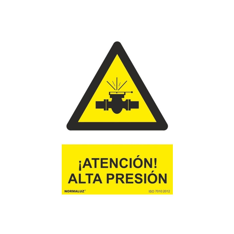 

Señal ¡Atención! Alta Presión Con Tintas UV | ADHESIVOS DE VINILO - 150 x 200 mm