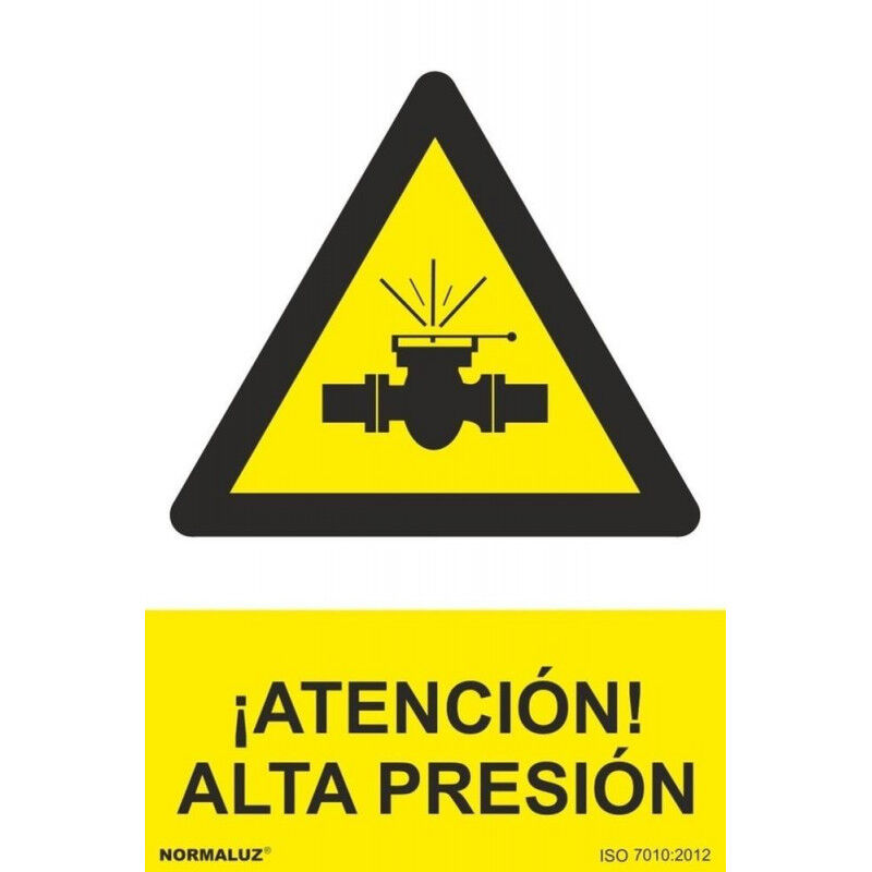 

Señal ¡Atención! Alta Presión Con Tintas UV | ALUMINIO 0'5 mm - 300 x 400 mm