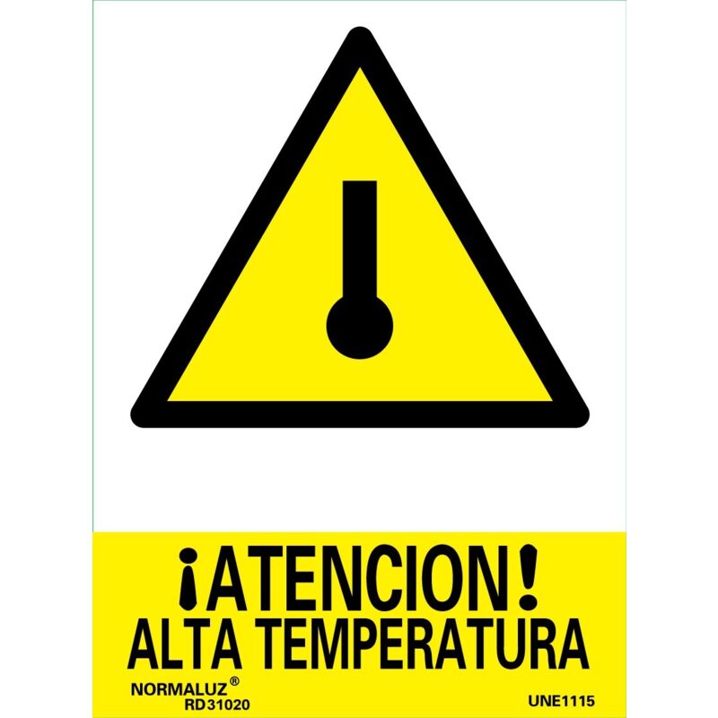 

Cartel Pvc 21* 30 Atencion Alta Temperatura