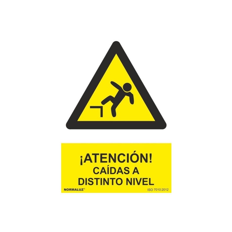 

Señal ¡Atención! Caídas A Distinto Nivel Con Tintas UV | ADHESIVOS DE VINILO - 100 x 150 mm