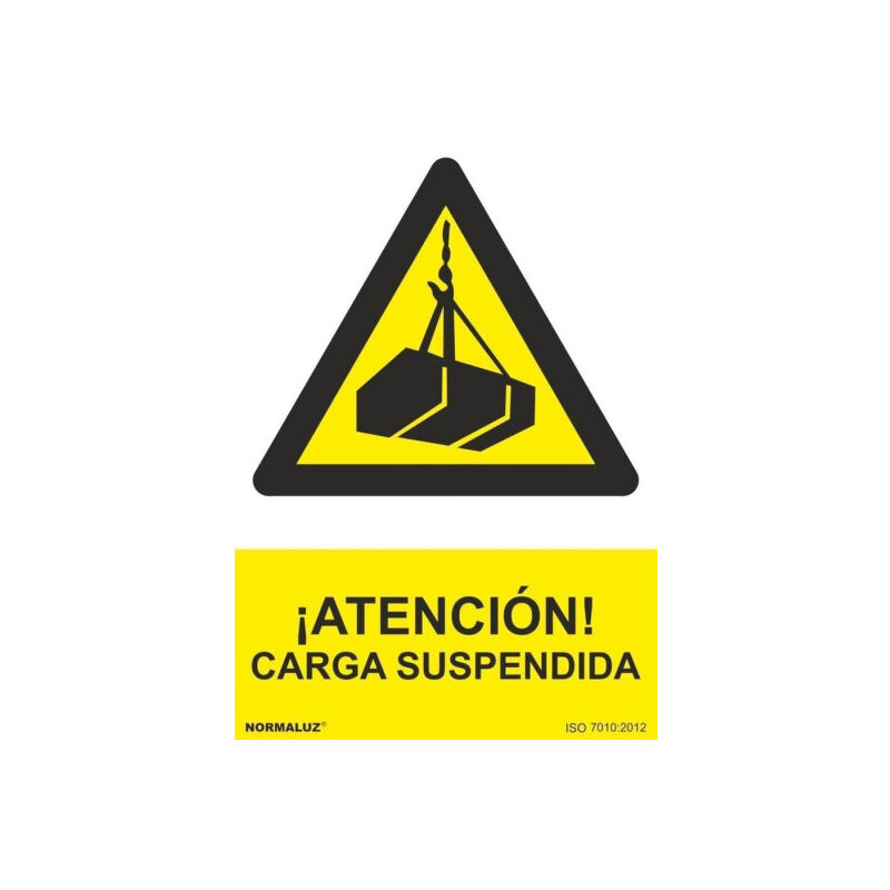

Señal ¡Atención! Carga Suspendida Con Tintas UV | ADHESIVOS DE VINILO - 100 x 150 mm